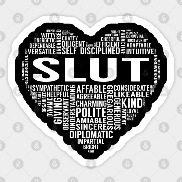 Slut Heart Sticker by LotusTee